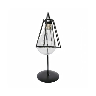 Decopatent - Metalen Staande Decoratie Bloemenlamp - glazen lamp vaas - vaasje glas - Om bloemetjes, stekjes, droogbloemen of luchtplantjes in te zetten