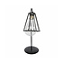 Decopatent - Metalen Staande Decoratie Bloemenlamp - glazen lamp vaas - vaasje glas - Om bloemetjes, stekjes, droogbloemen of luchtplantjes in te zetten
