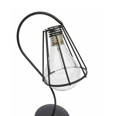 Decopatent - Metalen Staande Decoratie Bloemenlamp - glazen lamp vaas - vaasje glas - Om bloemetjes, stekjes, droogbloemen of luchtplantjes in te zetten