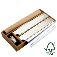 Kesper FSC® Keuken Foliedispenser voor 2 Rollen folie - Met 2 opbergvakken - Keuken lade Folie dispenser voor aluminium- & huishoudfolie