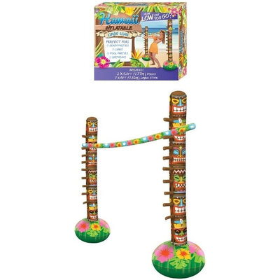 Henbrandt Henbrandt - Opblaasbaar Limbo Dans set - Limbo - Dansspel - Voor Binnen en buiten - Inflatable Limbo Set - Bestaat uit: 2 palen (ca. 177 cm) en 1 limbo stick (ca. 182 cm)