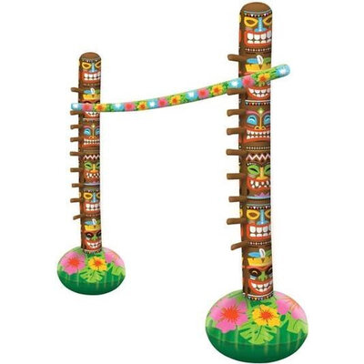 Henbrandt Henbrandt - Opblaasbaar Limbo Dans set - Limbo - Dansspel - Voor Binnen en buiten - Inflatable Limbo Set - Bestaat uit: 2 palen (ca. 177 cm) en 1 limbo stick (ca. 182 cm)