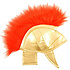 Henbrandt Henbrandt - Romeinse Helm met Rode hoofdtooi - Kinderen - Verkleedaccessoires - Roman Helmet - Afmetingen: 18 x 19 x 33 Cm