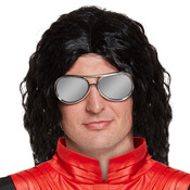 Henbrandt Henbrandt - Pruik King of Pop - Pruik met lang haar - Man - Zwart haar - Carnavalskleding - Verkleedkleding - Pruiken