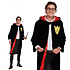 Henbrandt Henbrandt - VOLWASSENEN HEREN & DAMES Harry Potter - Tovenaarskostuum - Kostuum bestaande uit: Lang Zwart Gewaad met Rode binnen voering - Carnavalskleding - Verkleedkleding - Man & Vrouw - Maat: ONE SIZE FITTS ALL