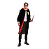 Henbrandt Henbrandt - VOLWASSENEN HEREN & DAMES Harry Potter - Tovenaarskostuum - Kostuum bestaande uit: Lang Zwart Gewaad met Rode binnen voering - Carnavalskleding - Verkleedkleding - Man & Vrouw - Maat: ONE SIZE FITTS ALL