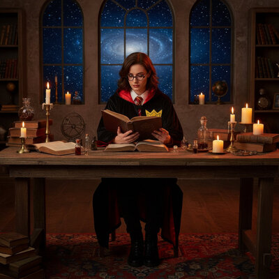 Henbrandt Henbrandt - VOLWASSENEN HEREN & DAMES Harry Potter - Tovenaarskostuum - Kostuum bestaande uit: Lang Zwart Gewaad met Rode binnen voering - Carnavalskleding - Verkleedkleding - Man & Vrouw - Maat: ONE SIZE FITTS ALL