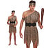 Henbrandt Henbrandt - VOLWASSENEN CAVEMAN HOLBEWONER Kostuum - Bestaande uit: Holbewoner Tuniek, Riem, Bovenarmband, Hoofdband - Hol Bewoner Oertijd kostuum - Carnavalskleding - Verkleedkleding - Vrijgezellenfeest - Man - Maat: ONE SIZE FITTS ALL