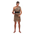 Henbrandt Henbrandt - VOLWASSENEN CAVEMAN HOLBEWONER Kostuum - Bestaande uit: Holbewoner Tuniek, Riem, Bovenarmband, Hoofdband - Hol Bewoner Oertijd kostuum - Carnavalskleding - Verkleedkleding - Vrijgezellenfeest - Man - Maat: ONE SIZE FITTS ALL