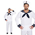 Henbrandt Henbrandt - VOLWASSENEN HEREN MATROZEN Kostuum, bestaande uit: Matrozen Hemd, Broek en Navy Hoed - Matroos kostuum - Carnavalskleding - Verkleedkleding - Vrijgezellenfeest - Man - Maat: ONE SIZE FITTS ALL
