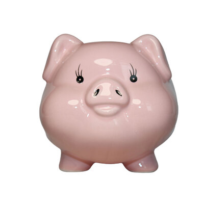Decopatent Decopatent - Groot Spaarvarken Spaarpot - Keramiek - Afm 20 x 16 x 15 cm - Spaarpot varken voor volwassenen en kleine kinderen - Cadeau - Kleur: Roze