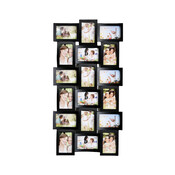 Decopatent Decopatent - XL Fotolijst Collage voor 18 Foto's van (10x15 & 15x10 Cm) - Fotolijsten - Fotolijstje met 18 fotokaders - 47 x 93 Cm - Zwart