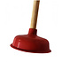 Decopatent - Krachtige WC Ontstopper - Gootsteen Ontstopper - Gootsteenontstopper - Ontstoppingspomp Gootsteen - WC Plopper met houten steel Ø14,5 cm - Rood