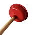 Decopatent - Krachtige WC Ontstopper - Gootsteen Ontstopper - Gootsteenontstopper - Ontstoppingspomp Gootsteen - WC Plopper met houten steel Ø14,5 cm - Rood