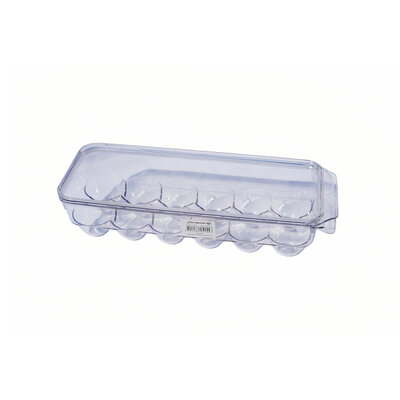 Decopatent Eierdoos kunststof voor 12 Eieren - Voor in Koelkast - Eieropbergbox met Deksel voor Twaalf Eieren - Koelkast Eierhouder Organizer - Eierhouder kunsstof - Bewaardoos - Afm: 33 x 12 x 8 Cm.