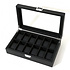 Decopatent - Luxe PU Horloge Doos - Horlogebox - Geschikt voor Heren en Dames - Horloge Opbergdoos - 12 Vakken - Zwart met Zwarte Inleg