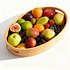 Decopatent - Dienblad Bamboe Hout Ovaal - Koffie / Thee dienblad met handvaten - Fruitschaal - Keuken serveer tray dienblad met opstaande rand  - Afm. 36 x 25.5 x 5 Cm.