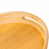 Decopatent - Dienblad Bamboe Hout Ovaal - Koffie / Thee dienblad met handvaten - Fruitschaal - Keuken serveer tray dienblad met opstaande rand  - Afm. 45 x 31 x 5 Cm.