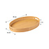 Decopatent - Dienblad Bamboe Hout Ovaal - Koffie / Thee dienblad met handvaten - Fruitschaal - Keuken serveer tray dienblad met opstaande rand  - Afm. 45 x 31 x 5 Cm.