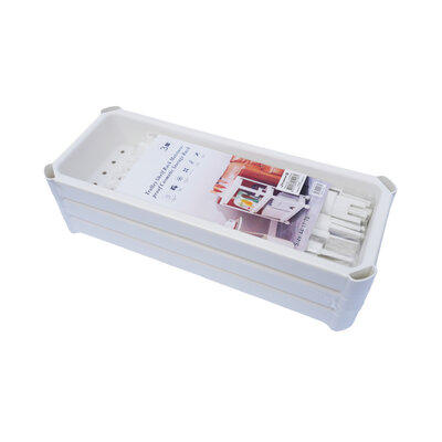 Decopatent - Smal Keukenrek opbergrek 3 laags op Wieltjes met Vakken - Smalle kast - Keukentrolley met wielen - Badkamer - Nisrek - Afm: 44 x 17 x 70 Cm