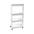 Decopatent - Smal Keukenrek opbergrek 4 laags op Wieltjes met Vakken - Smalle kast - Keukentrolley met wielen - Badkamer - Nisrek - Afm: 45.5 x 26 x 77 Cm