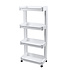 Decopatent - Smal Keukenrek opbergrek 4 laags op Wieltjes met Vakken - Smalle kast - Keukentrolley met wielen - Badkamer - Nisrek - Afm: 45.5 x 26 x 105.5 Cm