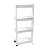 Decopatent - Smal Keukenrek opbergrek 4 laags op Wieltjes met Vakken - Smalle kast - Keukentrolley met wielen - Badkamer - Nisrek - Afm: 45.5 x 26 x 105.5 Cm