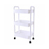 Decopatent - Smal Keukenrek opbergrek 3 laags op Wieltjes met Vakken - Smalle kast - Keukentrolley met wielen - Badkamer - Nisrek - Afm: 42 x  27.5 x 78 Cm
