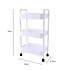 Decopatent - Smal Keukenrek opbergrek 3 laags op Wieltjes met Vakken - Smalle kast - Keukentrolley met wielen - Badkamer - Nisrek - Afm: 42 x  27.5 x 78 Cm