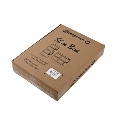 Decopatent - Schoenen Opbergsysteem Schoenenbox - Schoenendoos Black - Sneakerbox - Shoebox - Schoenen opbergen -  Stapelbaar - Display doos voor Sneakers & Pumps - Organizer - Collector Storagebox Display - Kleur: ZWART - 1 Stuk