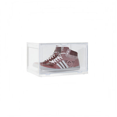 Decopatent - Schoenen Opbergsysteem Schoenenbox - Schoenendoos Transparant - Sneakerbox - Shoebox - Schoenen opbergen - Stapelbaar - Display doos voor Sneakers & Pumps - Organizer - Collector Storagebox Display - Kleur: TRANSPARANT - 1 Stuk