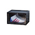 Decopatent - Schoenen Opbergsysteem Schoenenbox - Schoenendoos Black - Sneakerbox - Shoebox - Schoenen opbergen -  Stapelbaar - Display doos voor Sneakers & Pumps - Organizer - Collector Storagebox Display - Kleur: ZWART - 1 Stuk