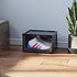 Decopatent - Schoenen Opbergsysteem Schoenenbox - Schoenendoos Black - Sneakerbox - Shoebox - Schoenen opbergen -  Stapelbaar - Display doos voor Sneakers & Pumps - Organizer - Collector Storagebox Display - Kleur: ZWART - 1 Stuk