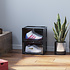 Decopatent - Schoenen Opbergsysteem Schoenenbox - Schoenendoos Black - Sneakerbox - Shoebox - Schoenen opbergen -  Stapelbaar - Display doos voor Sneakers & Pumps - Organizer - Collector Storagebox Display - Kleur: ZWART - 1 Stuk