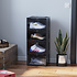 Decopatent - Schoenen Opbergsysteem Schoenenbox - Schoenendoos Black - Sneakerbox - Shoebox - Schoenen opbergen -  Stapelbaar - Display doos voor Sneakers & Pumps - Organizer - Collector Storagebox Display - Kleur: ZWART - 1 Stuk