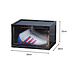Decopatent - Schoenen Opbergsysteem Schoenenbox - Schoenendoos Black - Sneakerbox - Shoebox - Schoenen opbergen -  Stapelbaar - Display doos voor Sneakers & Pumps - Organizer - Collector Storagebox Display - Kleur: ZWART - 1 Stuk