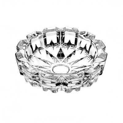 Decopatent - Luxe Glazen Asbak Rond 16 Cm - Transparant Design - Stevig Glas - Asbak voor Binnen en Buiten gebruik - Stijlvolle Ronde Asbak - Afm: 16 x 16 x 5.3 Cm.