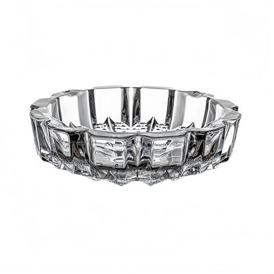 Decopatent - Luxe Glazen Asbak Rond 16 Cm - Transparant Design - Stevig Glas - Asbak voor Binnen en Buiten gebruik - Stijlvolle Ronde Asbak - Afm: 16 x 16 x 5.3 Cm.