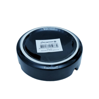 Decopatent - 6 Stuks Asbak Rond 10.4 Cm - Voordeelverpakking - Thuis / Horeca / Terras / Tafel Asbakken - Stapelbare Asbakken Set - Asbak voor Binnen en Buiten gebruik - Stijlvolle Keramiek Ronde Asbak - Afm: 10.4 x 10.4 x 3 Cm. - Kleur: ZWART