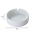 Decopatent - 6 Stuks Asbak Rond 10.4 Cm - Voordeelverpakking - Thuis / Horeca / Terras / Tafel Asbakken - Stapelbare Asbakken Set - Asbak voor Binnen en Buiten gebruik - Stijlvolle Keramiek Ronde Asbak - Afm: 10.4 x 10.4 x 3 Cm. - Kleur: WIT