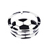 Decopatent - 6 Stuks Glazen Asbak Rond 13 Cm - VOETBAL Design - Stevig Glas - Asbak voor Binnen en Buiten gebruik - Stijlvolle Ronde Asbak - Voordeelverpakking - Afm: 13 x 13 x 4.5 Cm.