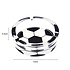 Decopatent - 6 Stuks Glazen Asbak Rond 13 Cm - VOETBAL Design - Stevig Glas - Asbak voor Binnen en Buiten gebruik - Stijlvolle Ronde Asbak - Voordeelverpakking - Afm: 13 x 13 x 4.5 Cm.