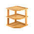 Decopatent - 3 Laags Hoek Keuken Opbergrek - Staand Rek met 3 etages voor Keuken - Corner Keukenrek - Hoekrek - Bamboe Hout - Afm 25 x 25 x 25 Cm.