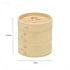 Decopatent - 3 Delig Stoommandje met deksel  - Ø15 Cm - Bamboe Hout - Rijst Stoommanden - Stomer - Steamer Cooker - Dim Sum Stoomschaal