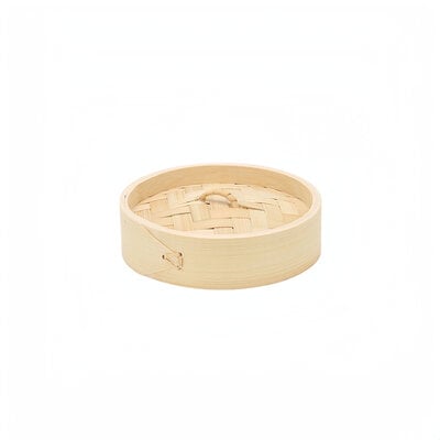 Decopatent - 3 Delig Stoommandje met deksel  - Ø15 Cm - Bamboe Hout - Rijst Stoommanden - Stomer - Steamer Cooker - Dim Sum Stoomschaal