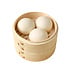 Decopatent - 3 Delig Stoommandje met deksel  - Ø15 Cm - Bamboe Hout - Rijst Stoommanden - Stomer - Steamer Cooker - Dim Sum Stoomschaal