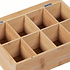 Decopatent - Theedoos 8 vaks - Design theedoos met doorzichtig venster - Theebox met Optil deksel - Theedoos / Opbergdoos - Bamboe Hout - 8 vakken theekist