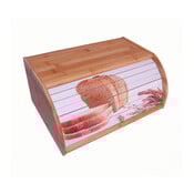 Decopatent - Broodtrommel met rolluik - Bamboe houten brooddoos met Schuifdeksel - Broodtrommel - Brood bewaren en vers houden - Brood Design - Afm: 38 x 26 x 16.5 Cm.