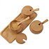 Decopatent - 4-Delige Bamboe Kruidenpot Set met Lepels en Dienblad - Luxe Specerijen Potjes met Deksel - Keuken Organizer Afm: 29.6 x 11 x 6 Cm.