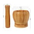 Decopatent - Bamboe Vijzel met Stamper Ø10 cm - Duurzame Houten Vijzel Set - Kruiden & Specerijen Malen - Keuken Accessoire Bamboo
